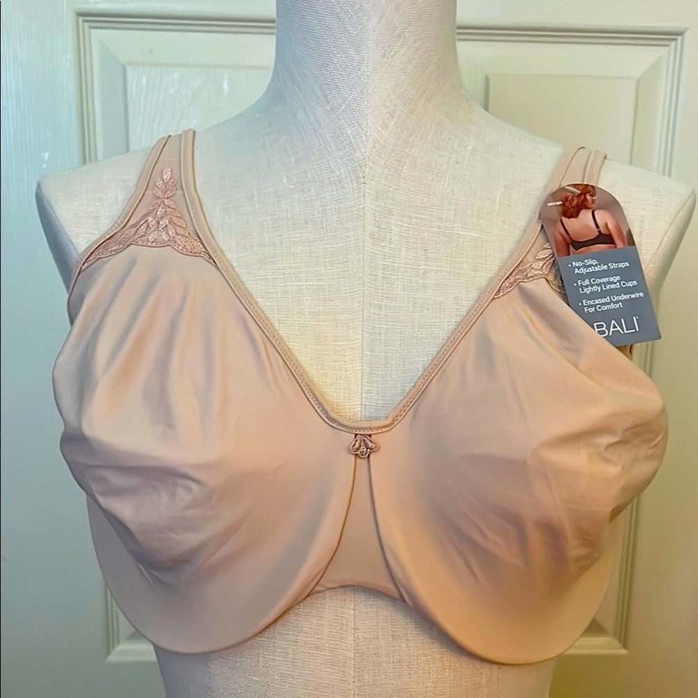 Bali Women's Soft Beige Full Coverage Bra